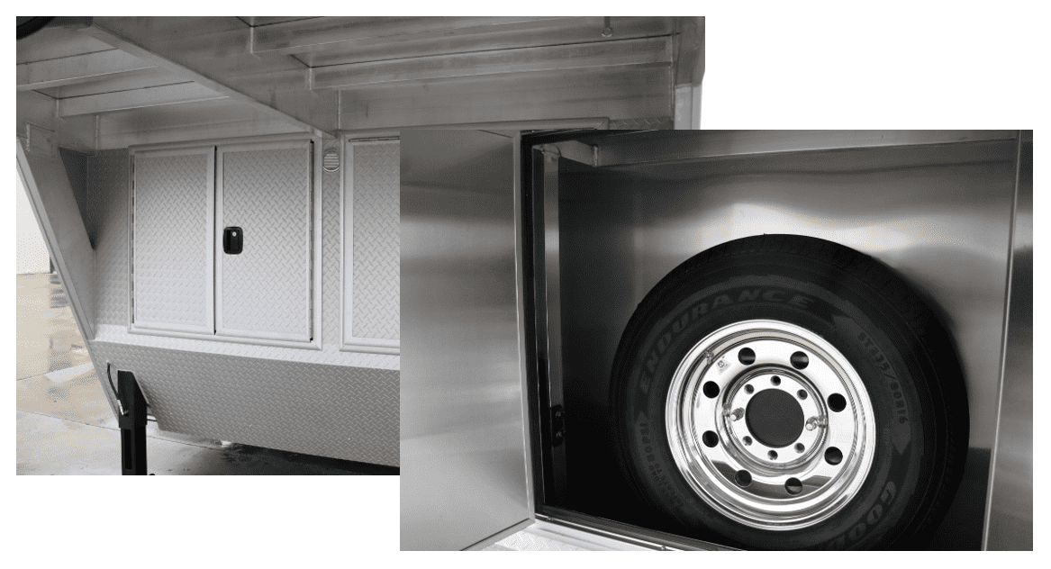 Spare Tire Storage In Riser Compartment